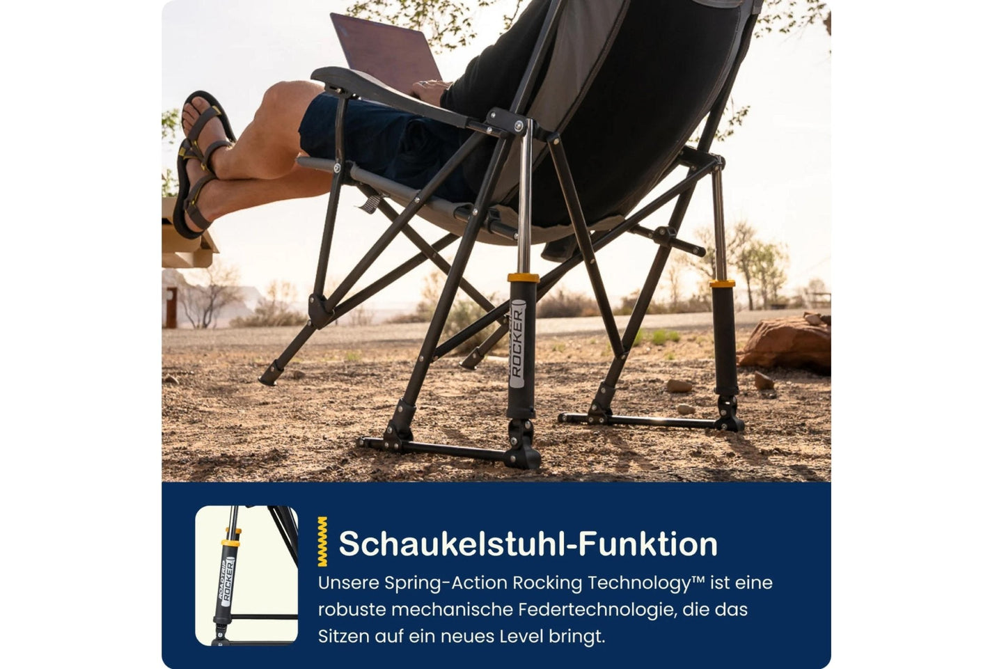 Road Trip Rocker Navy Topo